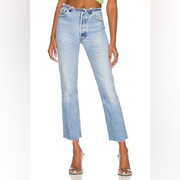 New EB Denim Vintage Levi’s 501 Bandless Jean Distress Light Wash NWT Women’s 29 - Picture 2 of 16